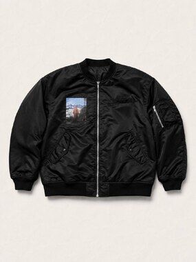 Undercover MA-1 Joy Division Black Nylon Bomber Jacket